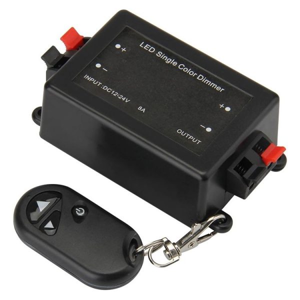 RF Wireless Controller / LED Single Color Dimmer, DC 12V (Black)