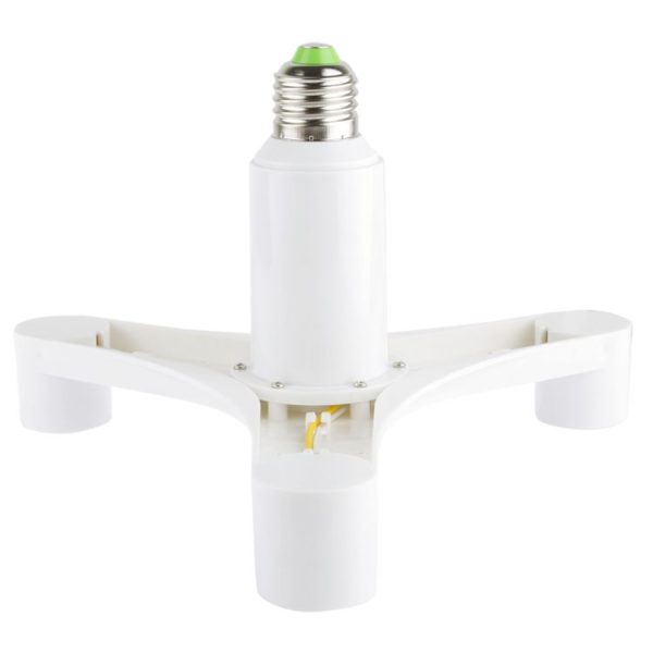 Lamp Holder Converter E27 1 Turn 4 (E27) Lamp Holder Bulb Adapter Converter (White) - Image 4