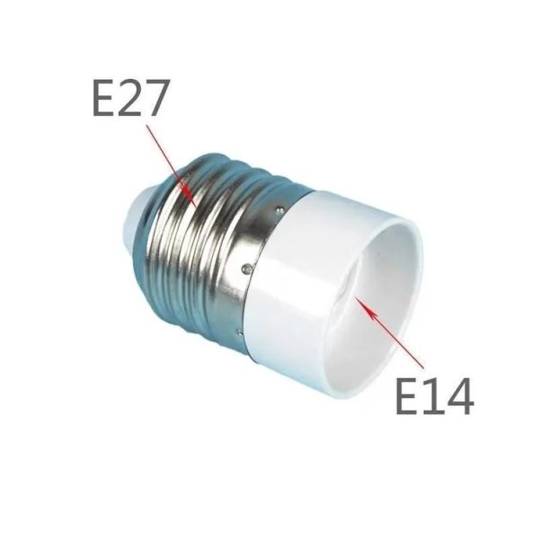 E27 to E14 Light Lamp Bulbs Adapter Converter (White) - Image 3