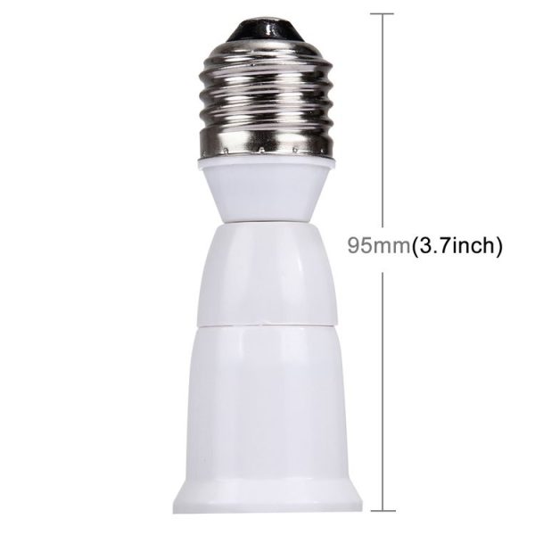 E27 to E27 Light Lamp Bulbs Extension Adapter Converter, Length: 95mm - Image 2