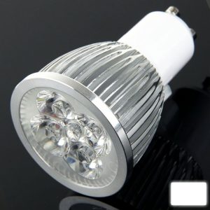 GU10 5W LED Spotlight Lamp Bulb, 5 LED, Adjustable Brightness, White White, AC 220V