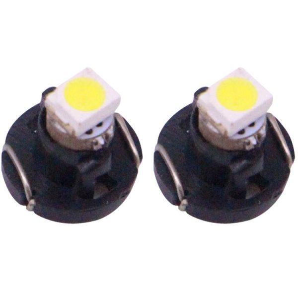 2 PCS T3 White Light 0.1W 5LM 1 LED SMD 3528 LED Instrument Light Bulb Dashboard Light for Vehicles, DC 12V (Black) - Image 2