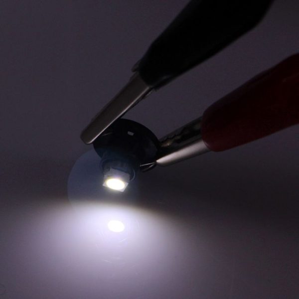 2 PCS T3 White Light 0.1W 5LM 1 LED SMD 3528 LED Instrument Light Bulb Dashboard Light for Vehicles, DC 12V (Black) - Image 4