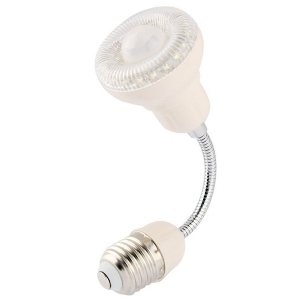 1.8W E27 Spiral Human Sensor Light Control Energy-saving Night Light, Sensitive Distance: 5 - 7m (White)
