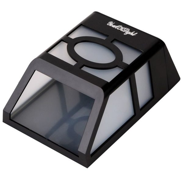 Outdoor High Power 0.2W Solar Lantern Light, 2 LED Fence Lamp Solar Wall Mounted Light - Image 2