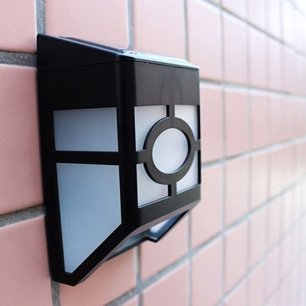 Outdoor High Power 0.2W Solar Lantern Light, 2 LED Fence Lamp Solar Wall Mounted Light - Image 8