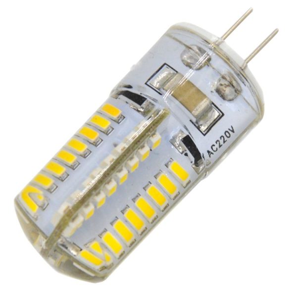 G4 4W 200LM Silicone Corn Light Bulb, 64 LED SMD 3014, Warm White Light, AC 220V - Image 2