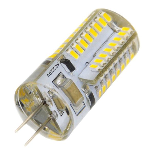 G4 4W 200LM Silicone Corn Light Bulb, 64 LED SMD 3014, Warm White Light, AC 220V - Image 3