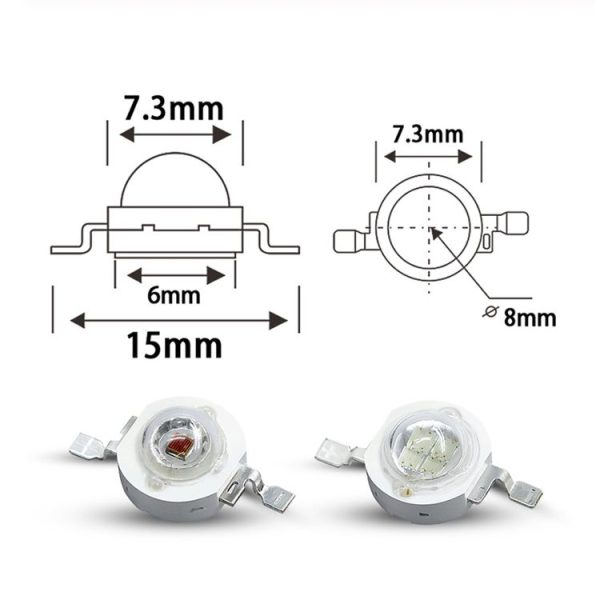 3W High Power LED Light Bulb, For Flashlight, Luminous Flux: 80-90lm - Image 4