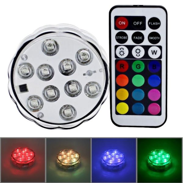 Colorful Remote Control Decoration Diving Lamp, 10-LED with Remote Control (White)