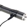White Light Dimmable Rechargeable Flashlight, 3-Modes with Magnetic & Lanyard (Black) - Image 5
