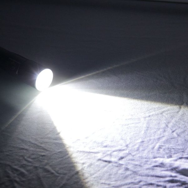 White Light Dimmable Rechargeable Flashlight, 3-Modes with Magnetic & Lanyard (Black) - Image 9