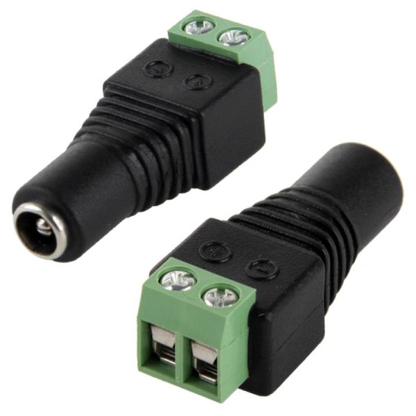 5pcs 5.5mm x 2.1mm DC Power Female Jack to 2 Conductor Screw Down Connector for LED Light Controller - Image 2