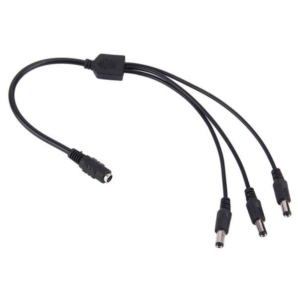 5.5 x 2.1mm DC Power Female Barrel to 3 Male Barrel Connector Cable for LED Light Controller - Image 2