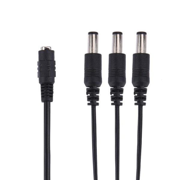 5.5 x 2.1mm DC Power Female Barrel to 3 Male Barrel Connector Cable for LED Light Controller - Image 3