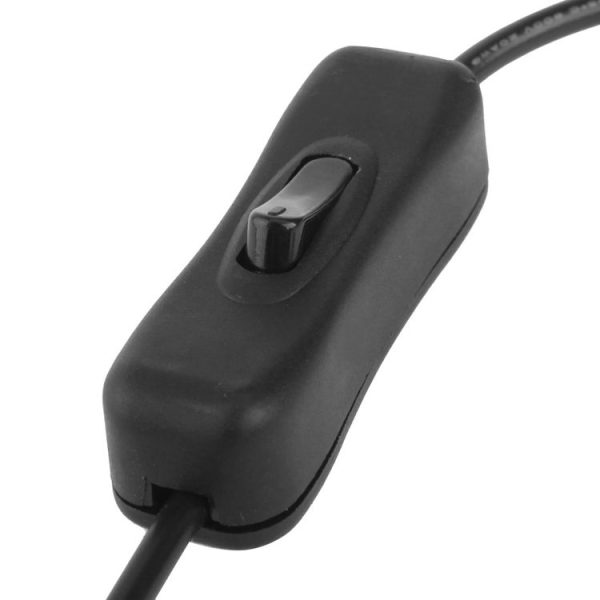 5.5 x 2.1mm Female to 3x Male DC Power Cable Connector with Switch for LED Strip, Length: 30cm (Black) - Image 4