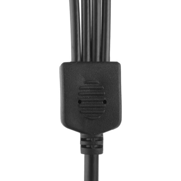5.5 x 2.1mm Female to 4x Male DC Power Cable Connector with Switch for LED Strip, Length: 30cm (Black) - Image 5