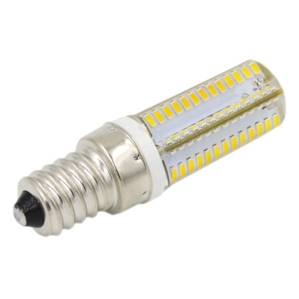 E14 5W 400LM 104 LED SMD 3014 Silicone Corn Light Bulb, AC 220V (Warm White Light) - Image 3