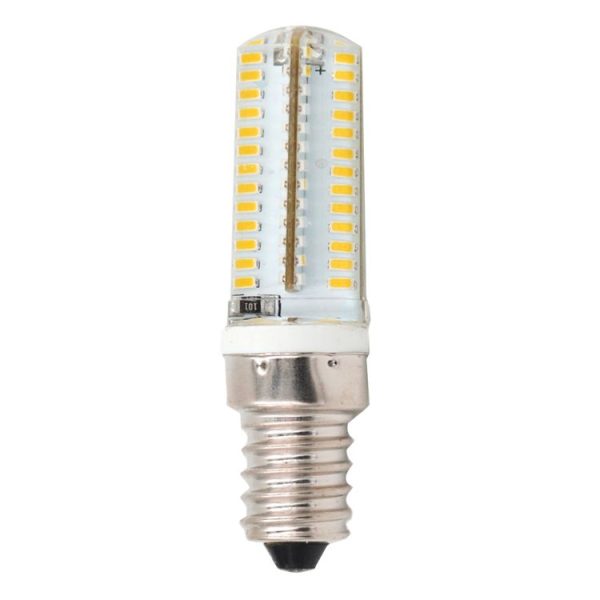 E14 5W 400LM 104 LED SMD 3014 Silicone Corn Light Bulb, AC 220V (Warm White Light) - Image 4