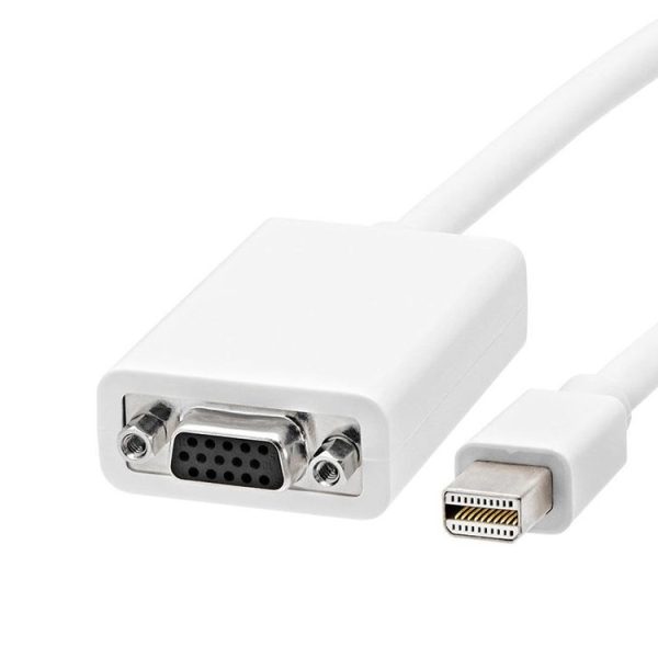 Mini Display to VGA 15 Pin Female Adapter for Apple (White) - Image 3