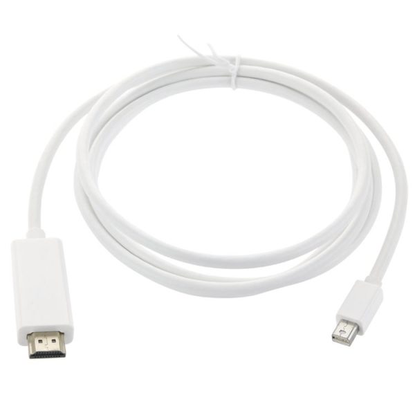 Mini DisplayPort to HDMI Male Cable, Length: 1.5m (White) - Image 2