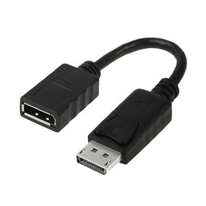 Display Port Male to Display Port Female Cable, Length: 18cm