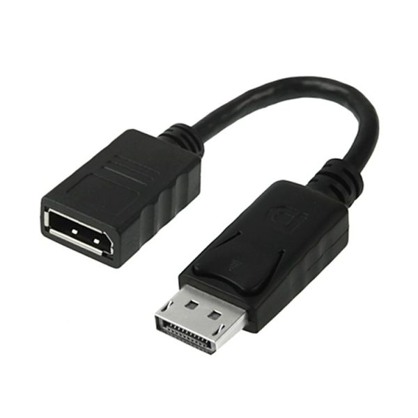 Display Port Male to Display Port Female Cable, Length: 18cm