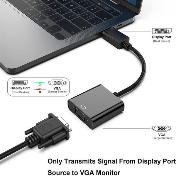 Display Port Male to VGA Female Converter, Length: 20cm - Image 5