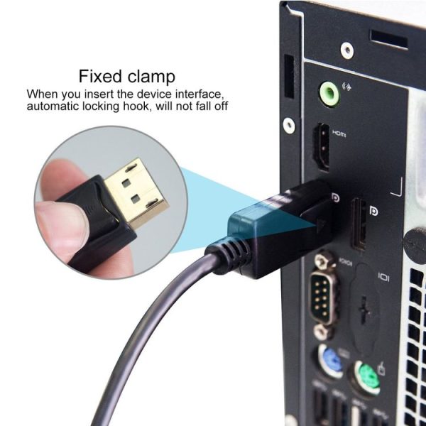 DisplayPort Male to HDMI Male Adapter Cable, Length: 1.8m (Black) - Image 4