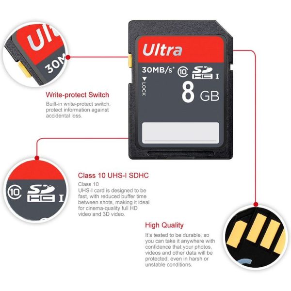 8GB Ultra High Speed Class 10 SDHC Camera Memory Card (100% Real Capacity) - Image 5