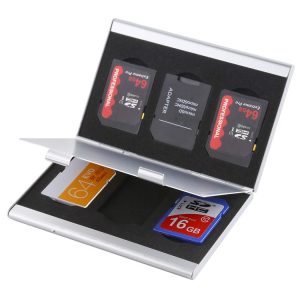 6 in 1 Memory Card Protective Case Storage Box, Size: 88 x 50 x 9mm (Silver)