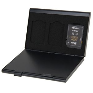 2x 3 in 1 Memory Card Protective Case Box for SD Card, Size: 93mm (L) x 62mm (W) x 10mm (H) (Black)