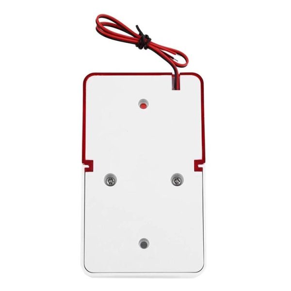 Mini Wired Red Strobe Siren for Burglar Security Alarm (White) - Image 3