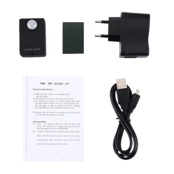 A9 Mini Wireless PIR Infrared Sensor GSM Alarm Anti-theft Motion Detection Alert Monitor - Image 7