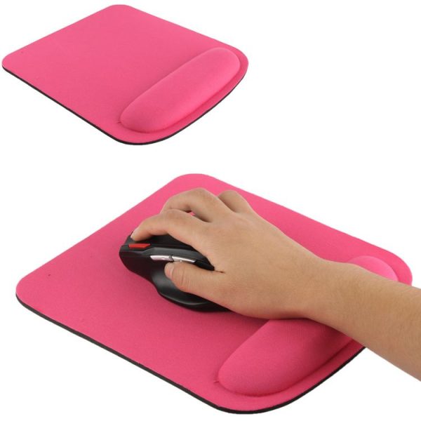Cloth Gel Wrist Rest Mouse Pad (Magenta)