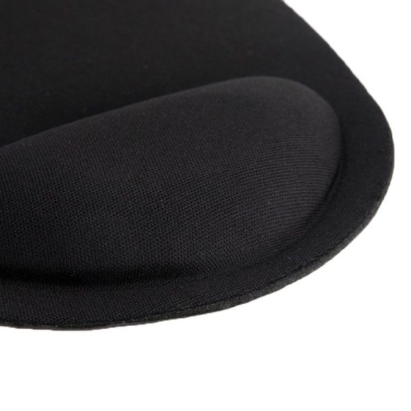 Ultra Slim Rubber Bottom & Cloth Sponge Wrist Supporter Mouse Pad (Black) - Image 5