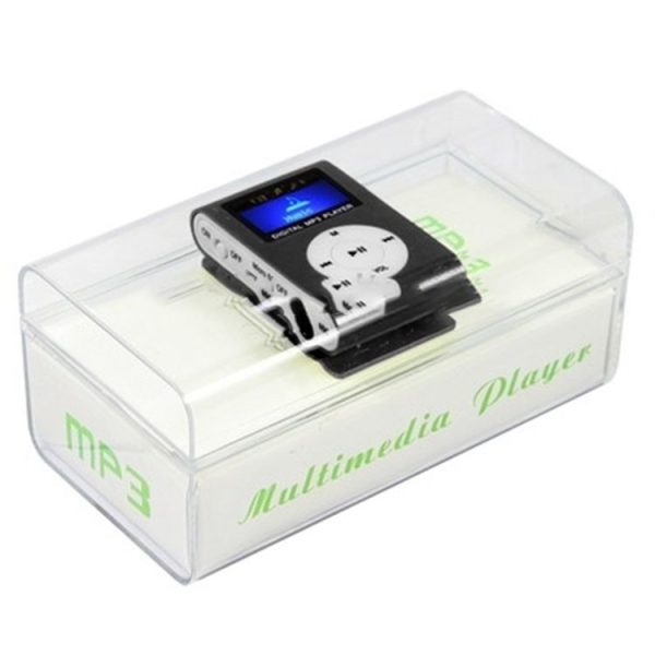 TF / Micro SD Card Slot MP3 Player with LCD Screen, Metal Clip (Black) - Image 4