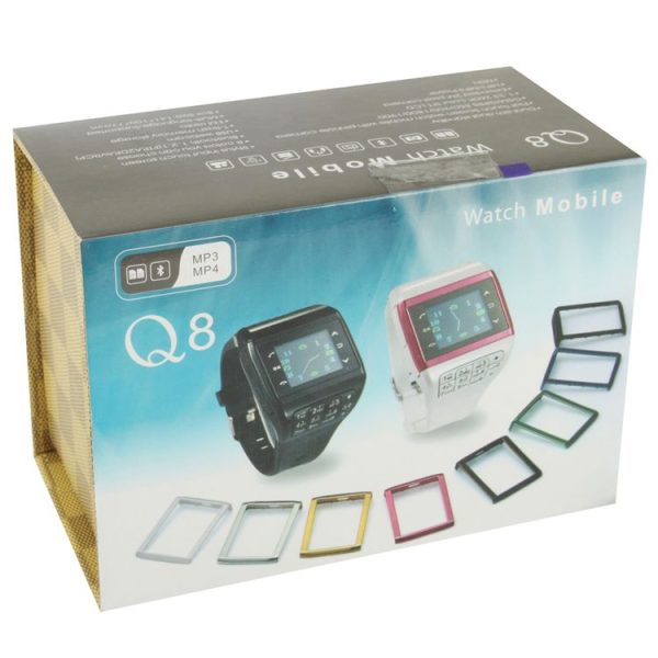 Q8 Smart Watch Phone, Silica Gel Belt Design, Bluetooth / FM Radio, Dual SIM, Network: 2G (Black) - Image 13