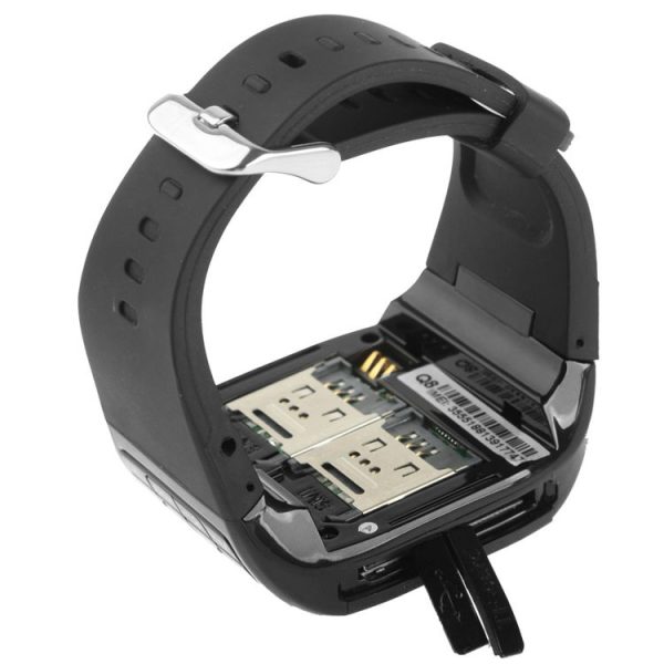 Q8 Smart Watch Phone, Silica Gel Belt Design, Bluetooth / FM Radio, Dual SIM, Network: 2G (Black) - Image 5