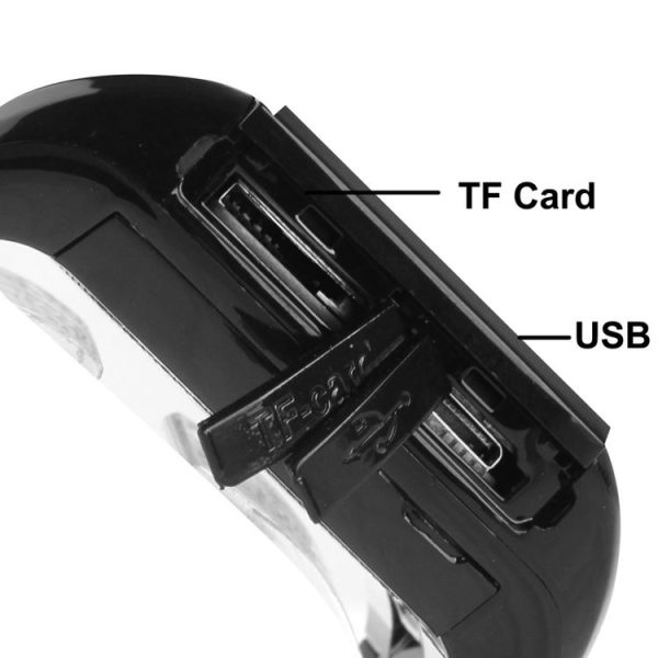 Q8 Smart Watch Phone, Silica Gel Belt Design, Bluetooth / FM Radio, Dual SIM, Network: 2G (Black) - Image 7