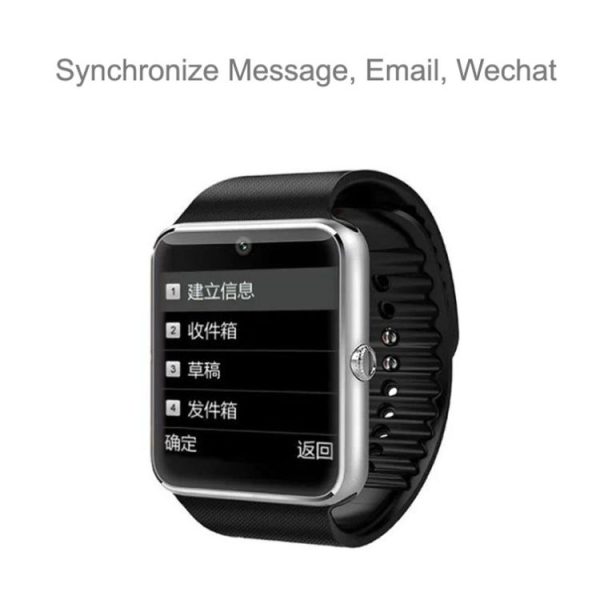 GT08 Smart Watch 1.54 inch TFT LCD Capacitive Touch Screen Watch Phone, Support 0.3MP Camera / Bluetooth V3.0 / NFC / GSM (Black + Silver) - Image 10