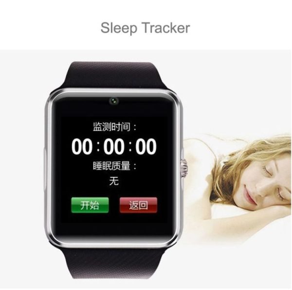 GT08 Smart Watch 1.54 inch TFT LCD Capacitive Touch Screen Watch Phone, Support 0.3MP Camera / Bluetooth V3.0 / NFC / GSM (Black + Silver) - Image 13