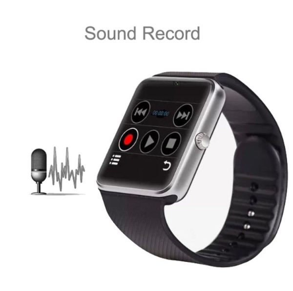 GT08 Smart Watch 1.54 inch TFT LCD Capacitive Touch Screen Watch Phone, Support 0.3MP Camera / Bluetooth V3.0 / NFC / GSM (Black + Silver) - Image 15