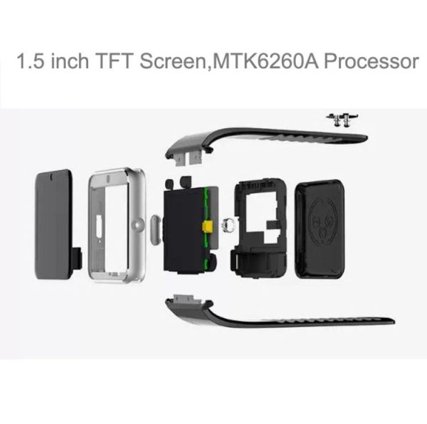 GT08 Smart Watch 1.54 inch TFT LCD Capacitive Touch Screen Watch Phone, Support 0.3MP Camera / Bluetooth V3.0 / NFC / GSM (Black + Silver) - Image 6