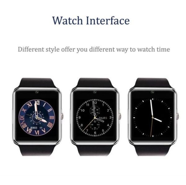 GT08 Smart Watch 1.54 inch TFT LCD Capacitive Touch Screen Watch Phone, Support 0.3MP Camera / Bluetooth V3.0 / NFC / GSM (Black + Silver) - Image 7