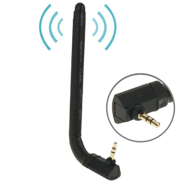 High Quality 6dBi 3.5mm Bending Style Mobile FM & TV Antenna (Black) - Image 2