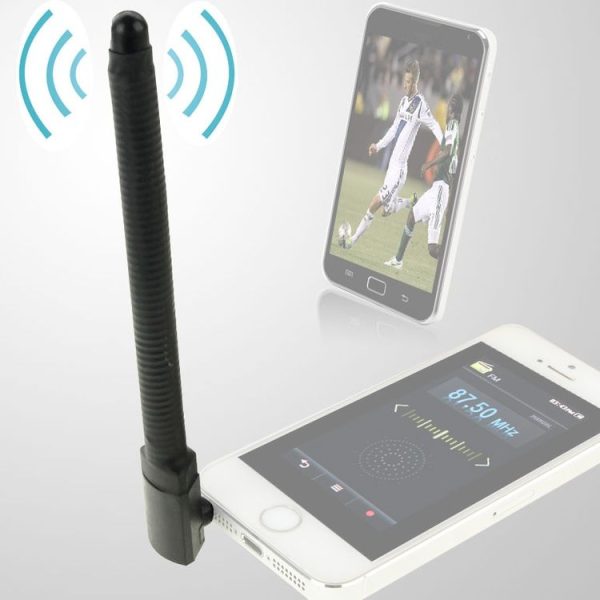 High Quality 6dBi 3.5mm Bending Style Mobile FM & TV Antenna (Black) - Image 5