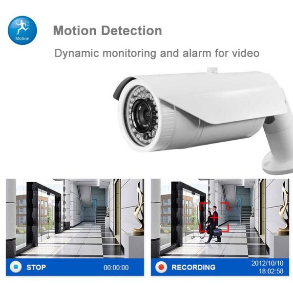 1080P H.264 Waterproof Outdoor IP Bullet Camera, Power Over Ethernet (POE), 2.8-12mm Varifocal Lens, 2.0 Megapixel / P2P / IR Night Vision (IPCC-B22-POE) (White) - Image 9