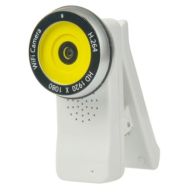 K3 Clip Style 180 Degree Rotation H.264 1080P WiFi Video Camera (White)