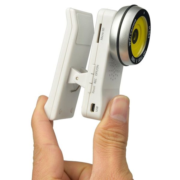 K3 Clip Style 180 Degree Rotation H.264 1080P WiFi Video Camera (White) - Image 6